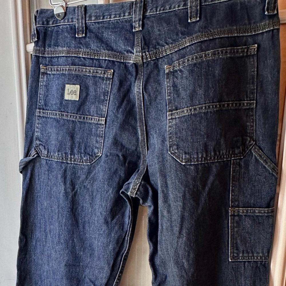 LEE - Men’s 36x36 Loose Fit Denim Carpenter Jeans - Medium BLUE